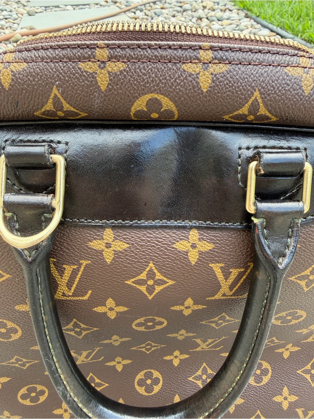 Louis Vuitton Deauville Monogram Satchel, black Model M4726 - Picture 2 of 14